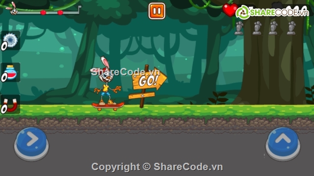 Game template,Rabbit Skater Unity Game Source Code,Rabbit Skater